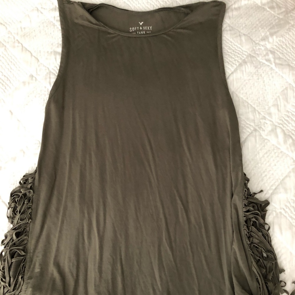 American Eagle tank top with fringe